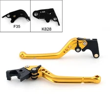 Long Brake Clutch Levers For Kawasaki ZX636R / ZX6RR 2005-2006 Gold #3 T9