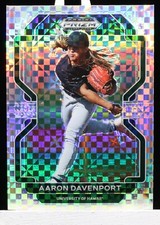 2022 Panini Prizm Draft Picks Aaron Davenport Base Power Plaid Prizm #03/35