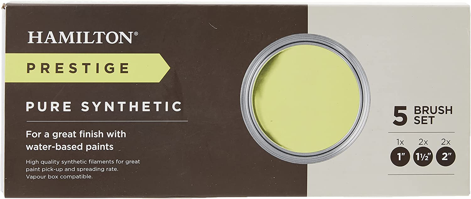 Hamilton Prestige Pure Synthetic Paint Brushes 5 Box Set Vapour Box