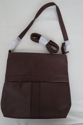NEU Schultertasche Leder UVP. 149.- Crossover mit 2 Riemen v. The T-Burn Brands