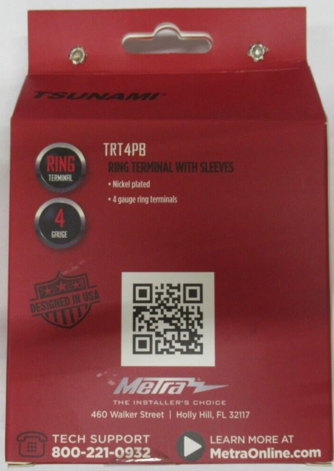 TSUNAMI TRT4PB 4 GUAGE RING TERMINAL WITH SLEEVES - Image 2 of 3