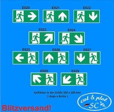Fluchtwegaufkleber selbstklebend Fluchtweg Notausgang 20 x 10 cm ASR A1.3 SC171