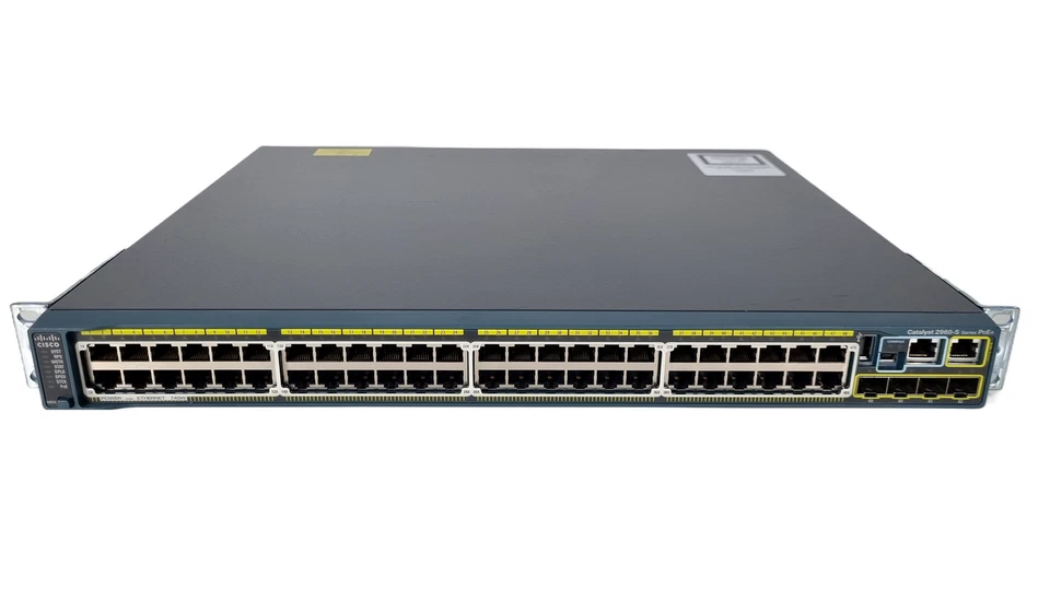 Cisco PoE+ 48-port Gigabit Switch 4x SFP 2-port STACK Catalyst WS-C2960S-48FPS-L - Image 3 of 4