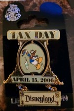 Prendedor TAX DAY Pato Donald Disneyland Abril 2006 LE1000 Contador Spinner NUEVO
