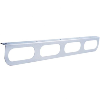 Stainless Steel Light Bracket W/ 4 Oval Light Hole Cutouts
