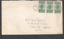 Philippines 1951 cover & letter Virgie Ramos Sta Cruz Manila to Paula Raymond