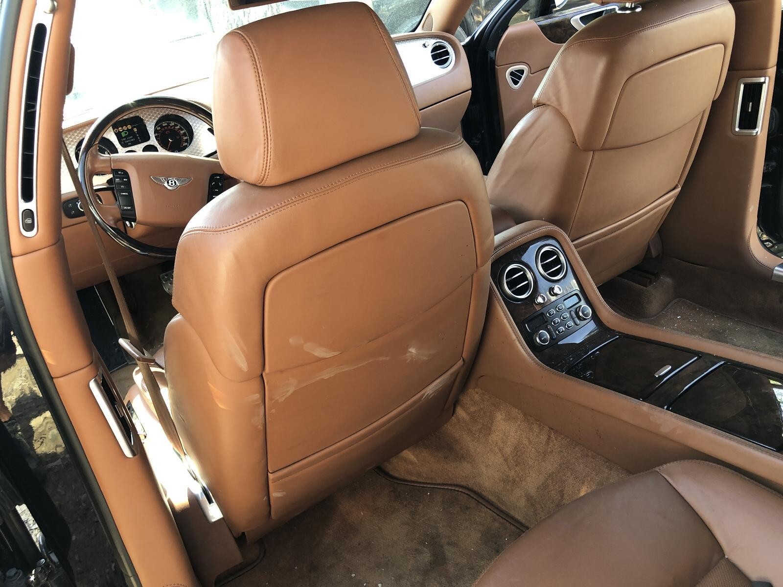 2006 BENTLEY CONTINENTAL FLYING SPUR Left Front Driver Seat Brown Leather Heated