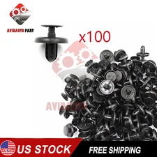 100 pcs Fender Push Clips Retainer Plastic Rivet Fastener 7mm For Toyota Pontiac