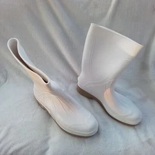 Size 12 Men's Xtratuf Commercial Fishing White Waterproof Mid Calf Boots