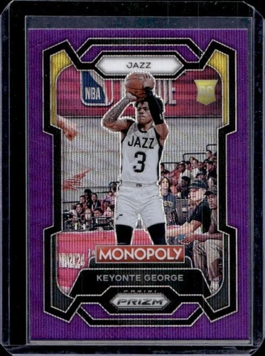 2023-24 Panini Prizm Monopoly Keyonte George Purple Rookie RC #87 Jazz