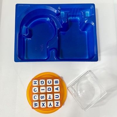 Vintage Boggle Spiel Ersatzteile 2000 Parker - Buchstaben, Würfel & Tablett Ersatzteile