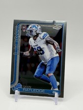 2025 Topps Chrome Football #383 Tate Ratledge BASE Rookie (RC) Detroit Lions