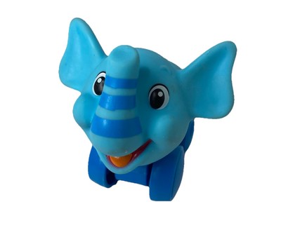 Playskool Mini Wheel Pals Animals Elephant  Blue Striped Trunk Hasbro 2009