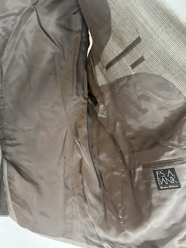 Jos A Bank Executive Collection Suit 50R Glen plaid Blazer Pants 46W Wool $795 - Picture 10 of 18