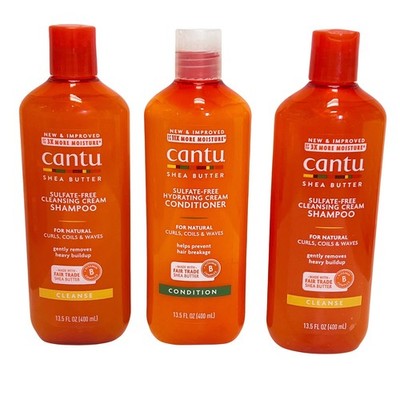 3X Cantu Shampoo & Hydrating Cream Conditioner 13.5 oz each Sulfate Free NEW
