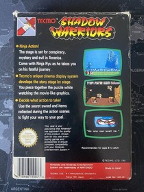 NES Spiel Shadow Warriors PAL-B