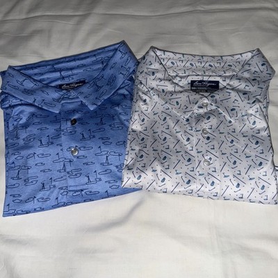 Ben Hogan Men's 3XL Multi-Color Patterned Shirts Polos Set of 2 Golf Design