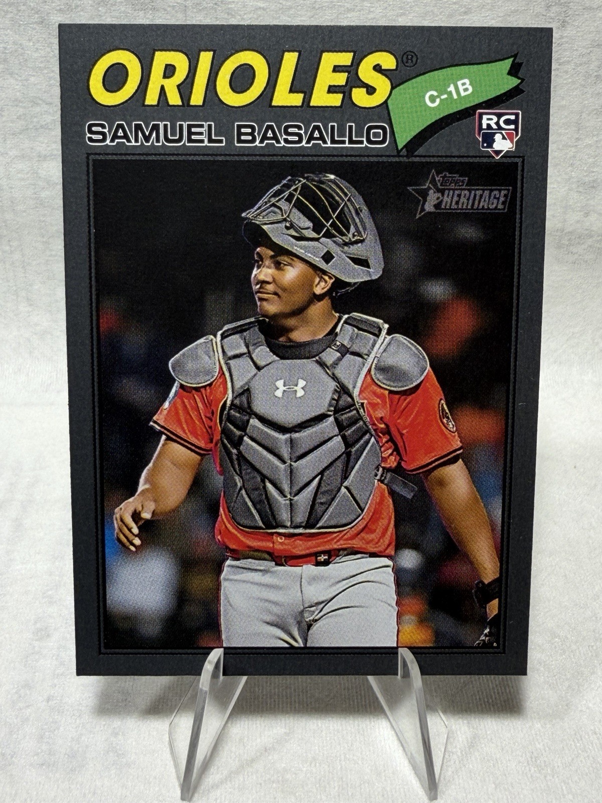 2026 Topps Heritage - Samuel Basallo #175 Dark Gray Border Orioles