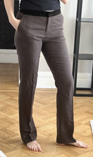Escada Women's Brown Pants - US4/EU36 - 34" inseam - 100 Wool - Excellent