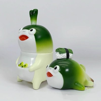 Coiss Toy Coiss The Carp&Poo Monster Shallot Green White Set(2Pcs) Sofubi Figure