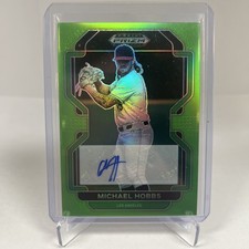 2022 Panini Prizm Draft Picks Michael Hobbs Auto #PDP220 Lime Green Prizm /23