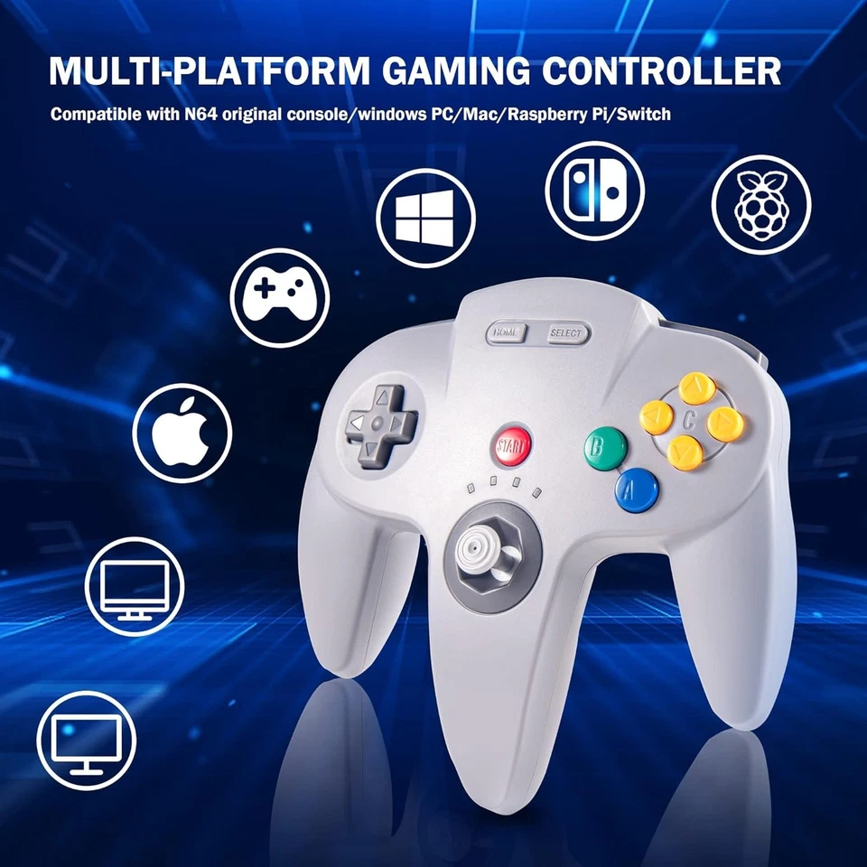 2.4GHz Wireless N64 Controller Compatible with Switch & Windows PC - Gray - Image 4 of 4