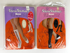 2 Shin Shams Burlington Hosiery 1970's Mod Fashion In Original Packaging