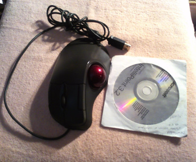 Microsoft Trackball Explorer 1.0 Mouse USB Compatible - Tested Works Open Box