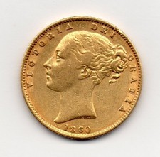 1860 Sovereign, Victoria, large O in date