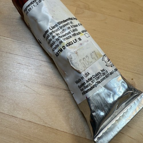 Williamsburg Handmade Oil Paint Alizarin crimson 37ml Discontinued Color - Picture 5 of 7