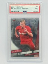 2019-20 Topps Finest UCL Erling Haaland Braut Card #91 PSA 9 MINT Rookie RC. rookie card picture