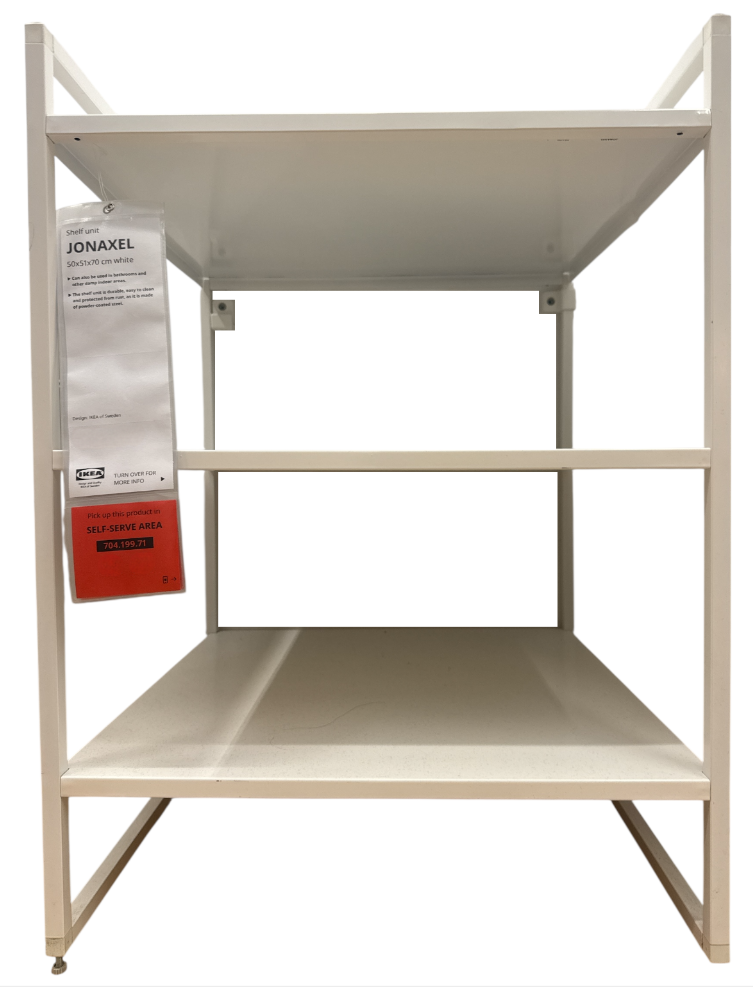 New IKEA JONAXEL White Shelf Unit 19 5/8x20 1/8x27 1/2