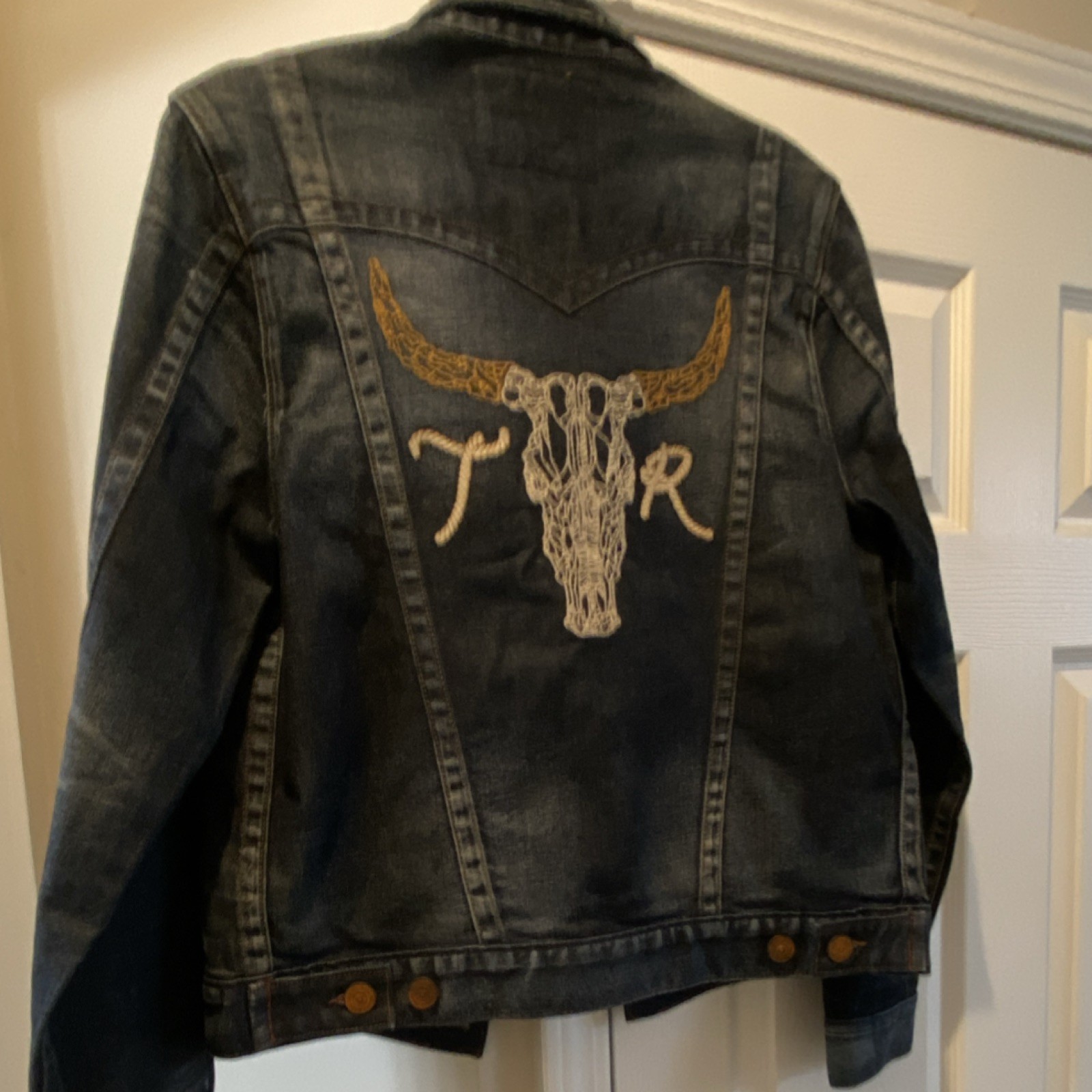 Mens True Religion Western ranch rare blue Jimmy denim jean Jacket NWT $269 sz S