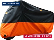 Motorcycle Cover Waterproof for Harley Davidson Street Glide Touring XXXL Orange