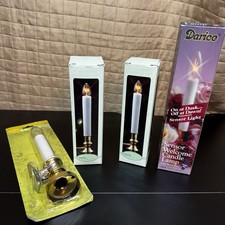 "Lote de 4 velas eléctricas nuevas IOB 8-8,5"" sensor Darcie luz navideña decoración"
