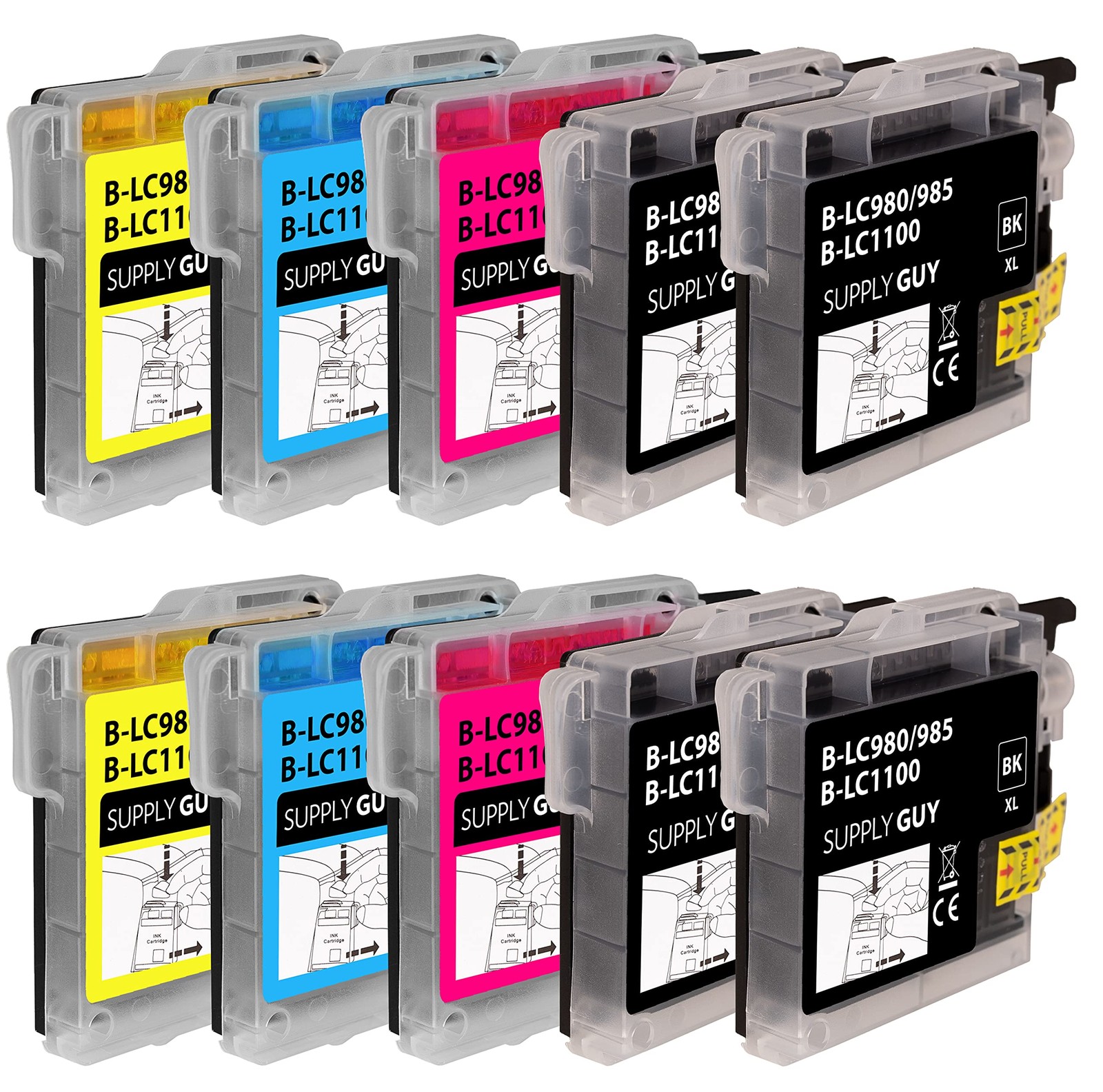 Cartouches LC-985 Brother DCP-J140w : lot de 10 pour résoudre définitivement vos pannes d'encre