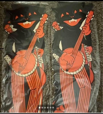 Beistle Halloween Catband  17 inch Cutouts 2-4 packs 1941 Reproductions