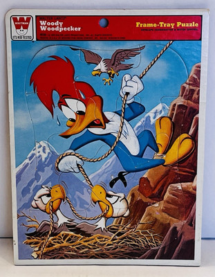 Vintage Woody Woodpecker Frame Tray Puzzle Whitman Cardboard Collectible BIN 64