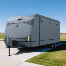 7-Ply RV Trailer Cover Waterproof Anti-UV Camper Travel Trailer Cover 18'1"-34'