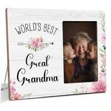 Grandma Gifts from Granddaughter Grandson, Great Grandma Wooden Picture Frame