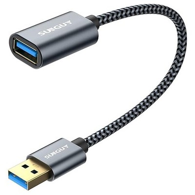 Sunguy USB 3.0 Verlängerungskabel - 0,3m Superschnell 5Gbps A Stecker auf A Buchse für Ca