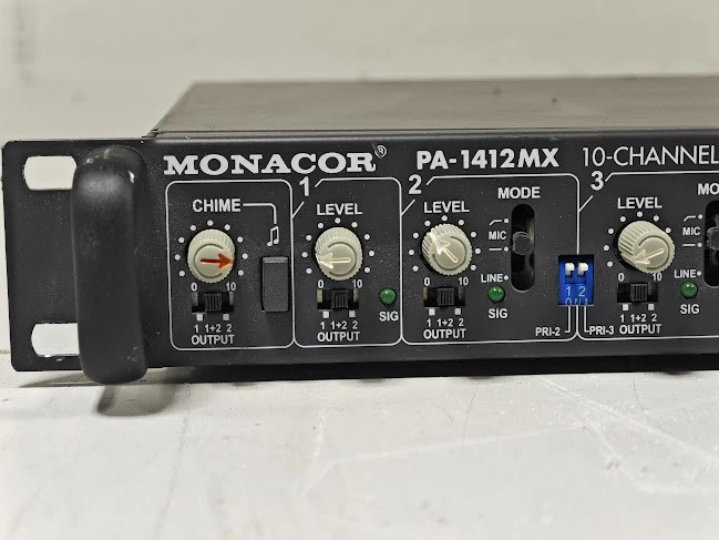 Monacor PA-1412MX 10-Channel Pa Preamplifier - Untested, 220V - Image 2 of 4