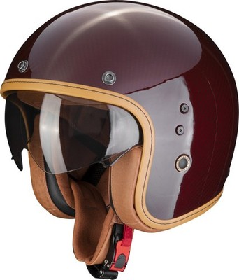 SCORPION Jethelm BELFAST EVO CARBON SOLID rot ECE 22.06 S