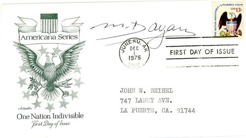 Moshe Dayan-Signed First Day Cover (Early Israeli Military & Politican Leader)
