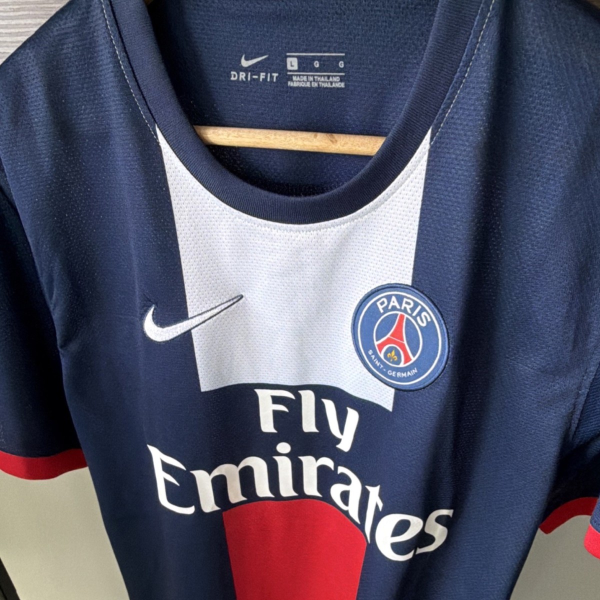 PSG 13-14 Ibrahimovic #10 Soccer Jersey Blue Red White L Official