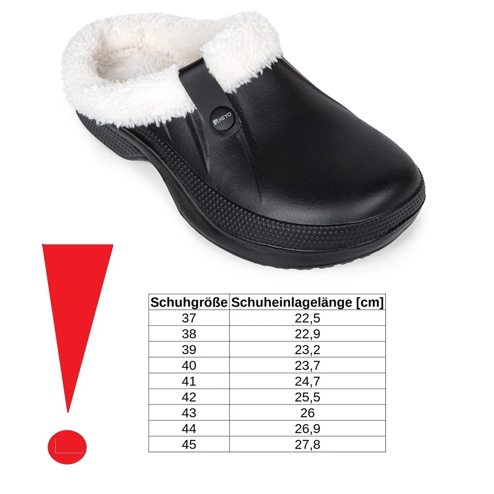 Clogs gefüttert warme Hausschuhe Gartenschuhe Winter Pantoletten Leicht EVA - Bild 3 von 4