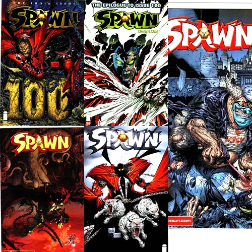 SPAWN #100, 101, 105, 144, 145 IMAGE 1999-2005 5 BOOK HI GRADE LOT OF MCFARLANE!