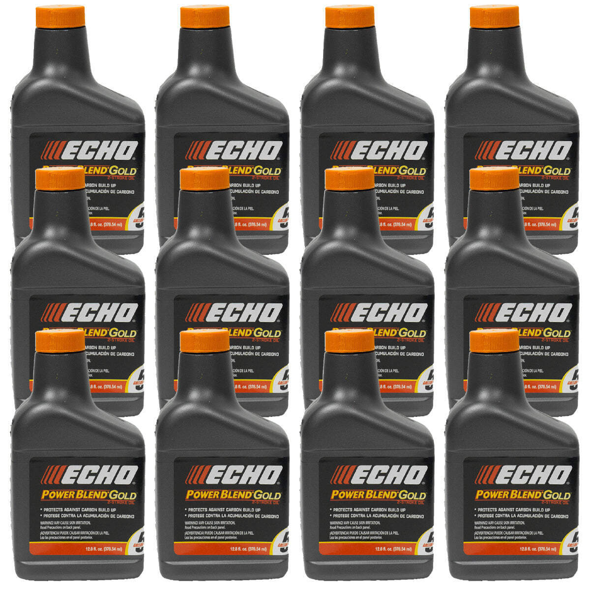 12 Pack Echo Oil 12.8 oz Bottles 2 Cycle Mix for 5 Gallon - Power