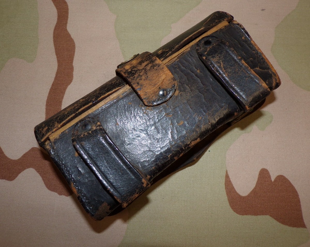 旧日本軍当時物 総革張り ミリタリーケース レトロ アンティーク麻ケース付 旧日本軍当時物 総革張り ミリタリーケース レトロ アンティーク