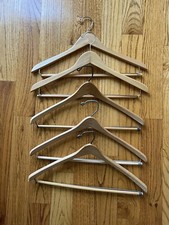 Lot of 5 Wooden Suit Pants Hangers-2 Are John Thomas Batts Vintage